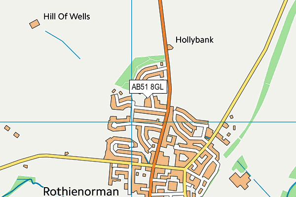 AB51 8GL map - OS VectorMap District (Ordnance Survey) AB51 8GL map - OS VectorMap District (Ordnance Survey)