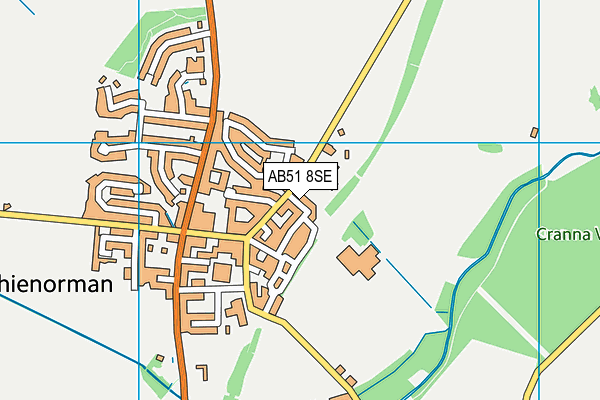 AB51 8SE map - OS VectorMap District (Ordnance Survey) AB51 8SE map - OS VectorMap District (Ordnance Survey)