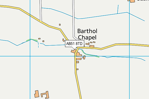 AB51 8TD map - OS VectorMap District (Ordnance Survey)