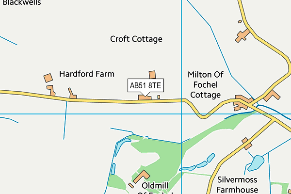 AB51 8TE map - OS VectorMap District (Ordnance Survey) AB51 8TE map - OS VectorMap District (Ordnance Survey)