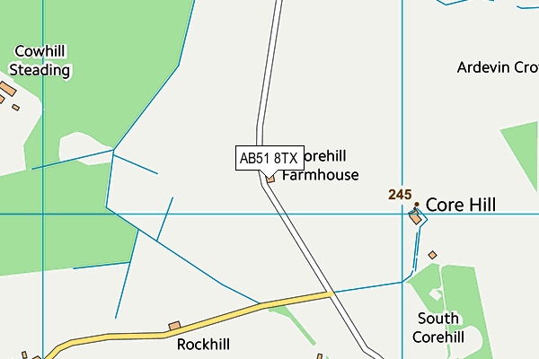 AB51 8TX map - OS VectorMap District (Ordnance Survey) AB51 8TX map - OS VectorMap District (Ordnance Survey)