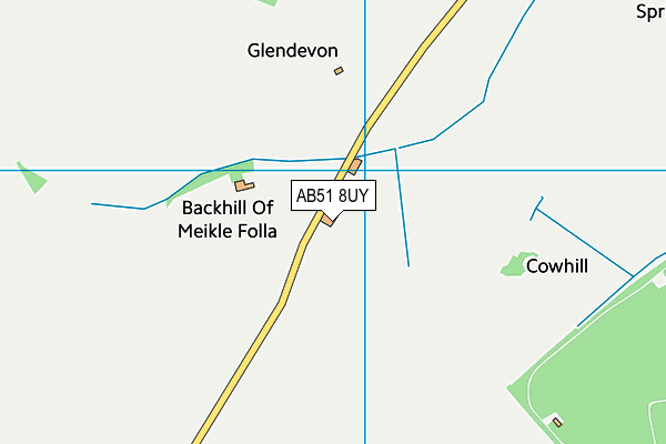 AB51 8UY map - OS VectorMap District (Ordnance Survey) AB51 8UY map - OS VectorMap District (Ordnance Survey)