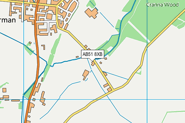 AB51 8XB map - OS VectorMap District (Ordnance Survey) AB51 8XB map - OS VectorMap District (Ordnance Survey)
