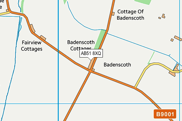 AB51 8XQ map - OS VectorMap District (Ordnance Survey)