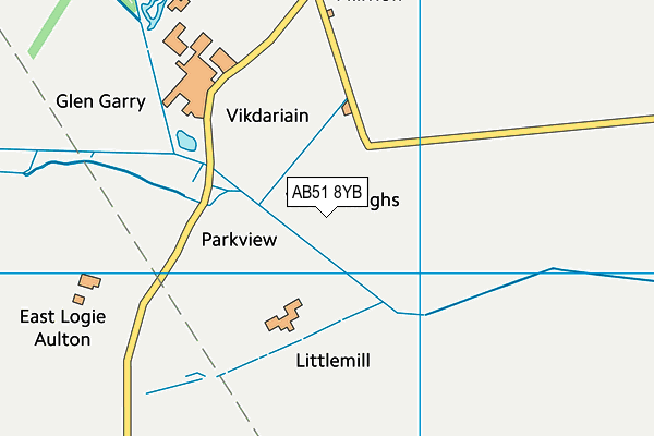 AB51 8YB map - OS VectorMap District (Ordnance Survey) AB51 8YB map - OS VectorMap District (Ordnance Survey)