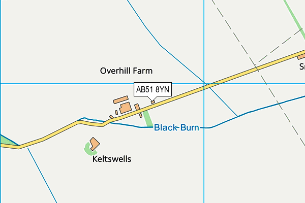 AB51 8YN map - OS VectorMap District (Ordnance Survey) AB51 8YN map - OS VectorMap District (Ordnance Survey)