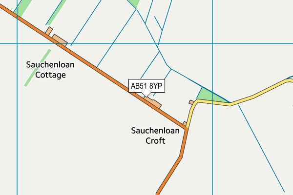 AB51 8YP map - OS VectorMap District (Ordnance Survey) AB51 8YP map - OS VectorMap District (Ordnance Survey)