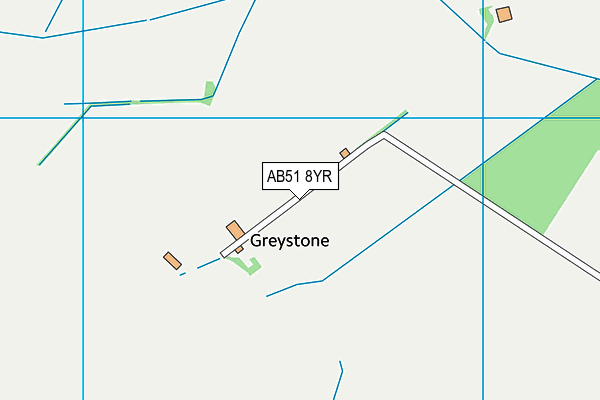 AB51 8YR map - OS VectorMap District (Ordnance Survey) AB51 8YR map - OS VectorMap District (Ordnance Survey)