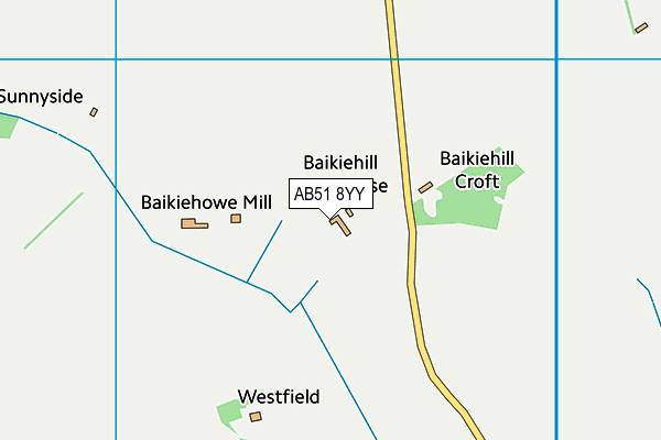 AB51 8YY map - OS VectorMap District (Ordnance Survey) AB51 8YY map - OS VectorMap District (Ordnance Survey)