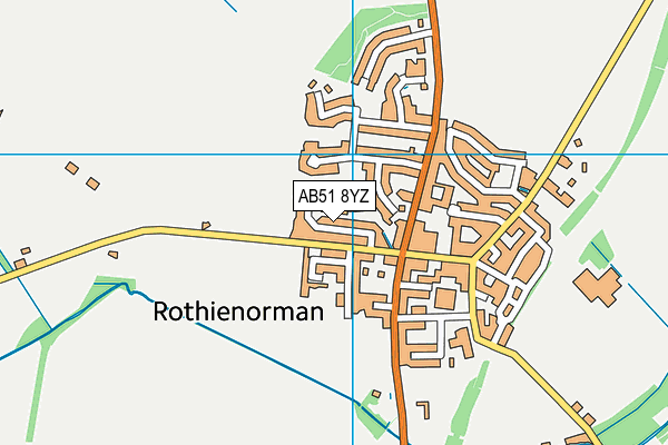 AB51 8YZ map - OS VectorMap District (Ordnance Survey) AB51 8YZ map - OS VectorMap District (Ordnance Survey)