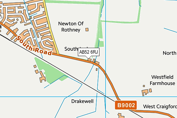 AB52 6RJ map - OS VectorMap District (Ordnance Survey)