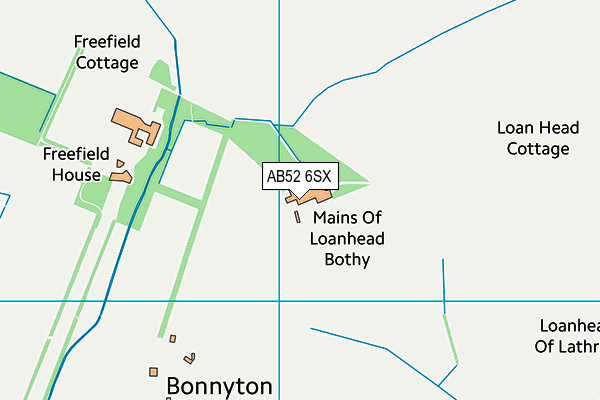 AB52 6SX map - OS VectorMap District (Ordnance Survey) AB52 6SX map - OS VectorMap District (Ordnance Survey)