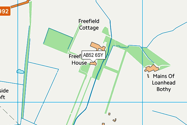AB52 6SY map - OS VectorMap District (Ordnance Survey) AB52 6SY map - OS VectorMap District (Ordnance Survey)
