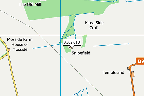 AB52 6TU map - OS VectorMap District (Ordnance Survey)