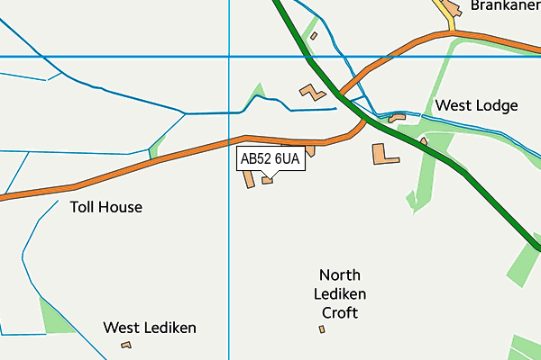 AB52 6UA map - OS VectorMap District (Ordnance Survey)