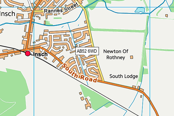 AB52 6WD map - OS VectorMap District (Ordnance Survey)