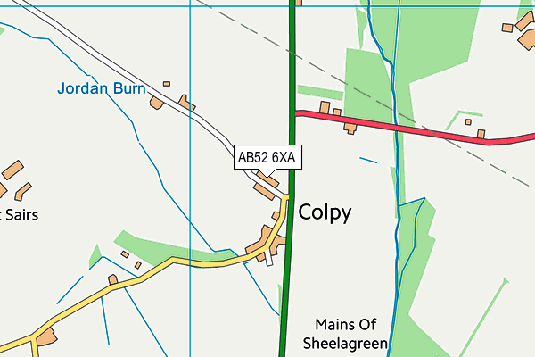 AB52 6XA map - OS VectorMap District (Ordnance Survey) AB52 6XA map - OS VectorMap District (Ordnance Survey)