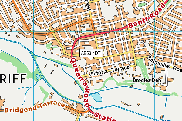 AB53 4DT map - OS VectorMap District (Ordnance Survey)