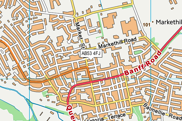 AB53 4FJ map - OS VectorMap District (Ordnance Survey) AB53 4FJ map - OS VectorMap District (Ordnance Survey)
