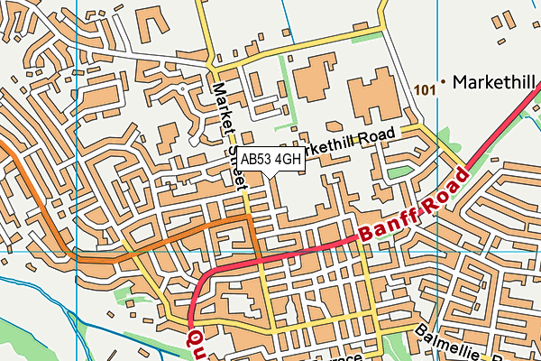 AB53 4GH map - OS VectorMap District (Ordnance Survey) AB53 4GH map - OS VectorMap District (Ordnance Survey)