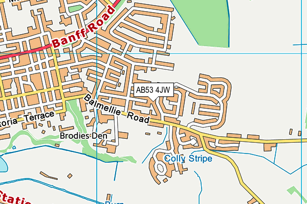 AB53 4JW map - OS VectorMap District (Ordnance Survey) AB53 4JW map - OS VectorMap District (Ordnance Survey)