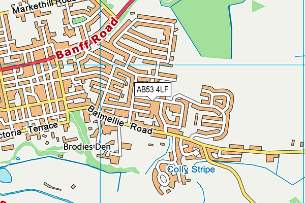 AB53 4LF map - OS VectorMap District (Ordnance Survey)