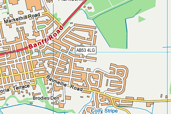 AB53 4LG map - OS VectorMap District (Ordnance Survey)