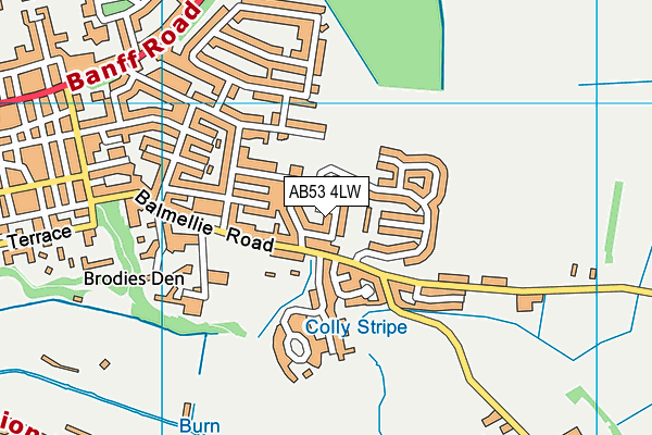 AB53 4LW map - OS VectorMap District (Ordnance Survey) AB53 4LW map - OS VectorMap District (Ordnance Survey)