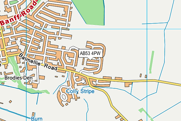 AB53 4PW map - OS VectorMap District (Ordnance Survey) AB53 4PW map - OS VectorMap District (Ordnance Survey)