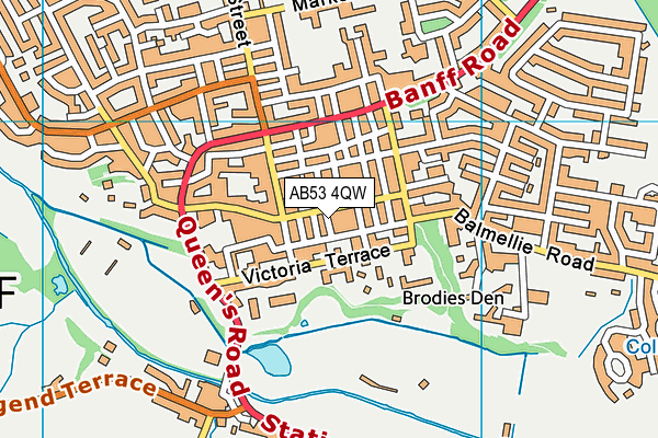AB53 4QW map - OS VectorMap District (Ordnance Survey)