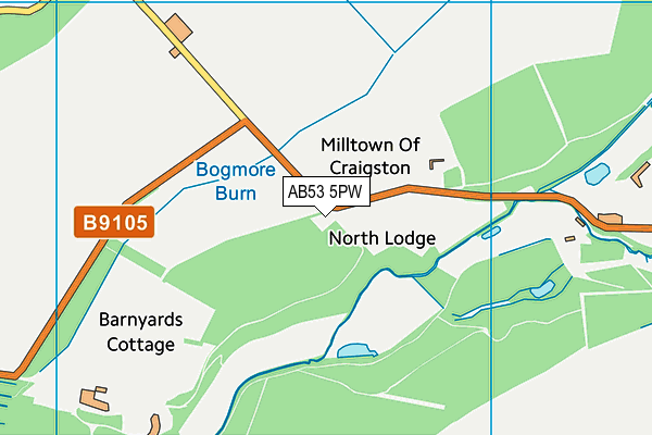 AB53 5PW map - OS VectorMap District (Ordnance Survey) AB53 5PW map - OS VectorMap District (Ordnance Survey)