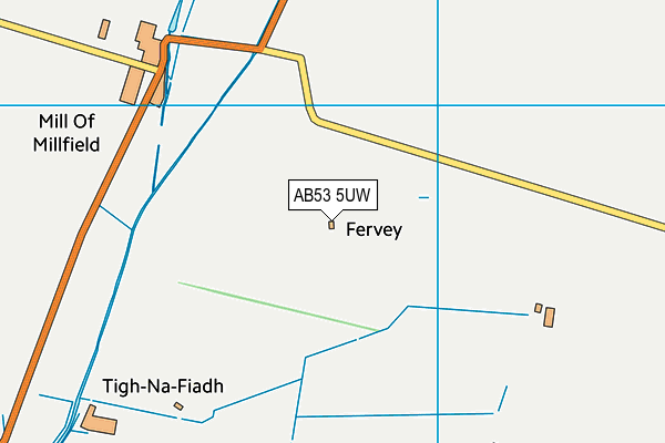 AB53 5UW map - OS VectorMap District (Ordnance Survey) AB53 5UW map - OS VectorMap District (Ordnance Survey)