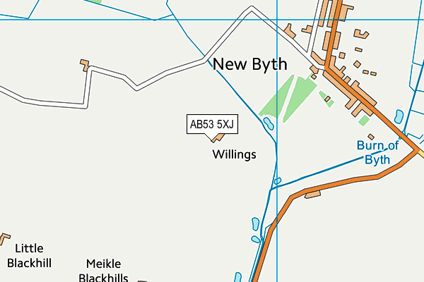 AB53 5XJ map - OS VectorMap District (Ordnance Survey) AB53 5XJ map - OS VectorMap District (Ordnance Survey)