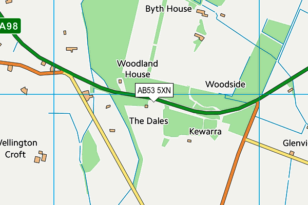 AB53 5XN map - OS VectorMap District (Ordnance Survey) AB53 5XN map - OS VectorMap District (Ordnance Survey)
