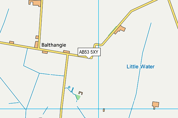 AB53 5XY map - OS VectorMap District (Ordnance Survey) AB53 5XY map - OS VectorMap District (Ordnance Survey)