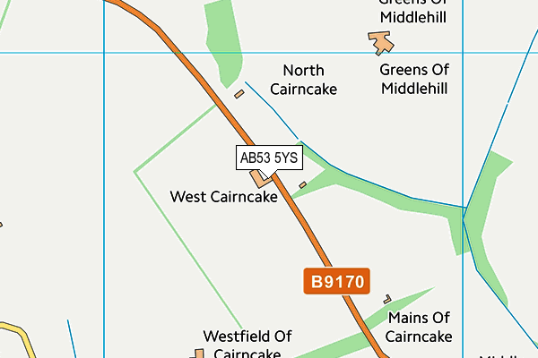 AB53 5YS map - OS VectorMap District (Ordnance Survey) AB53 5YS map - OS VectorMap District (Ordnance Survey)