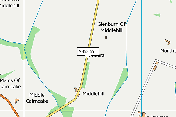 AB53 5YT map - OS VectorMap District (Ordnance Survey) AB53 5YT map - OS VectorMap District (Ordnance Survey)