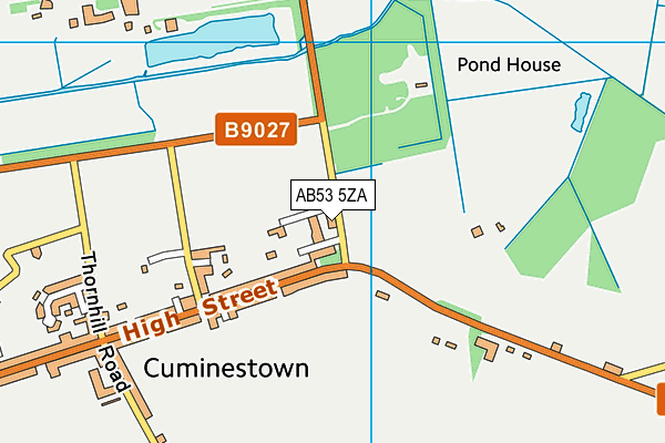 AB53 5ZA map - OS VectorMap District (Ordnance Survey)