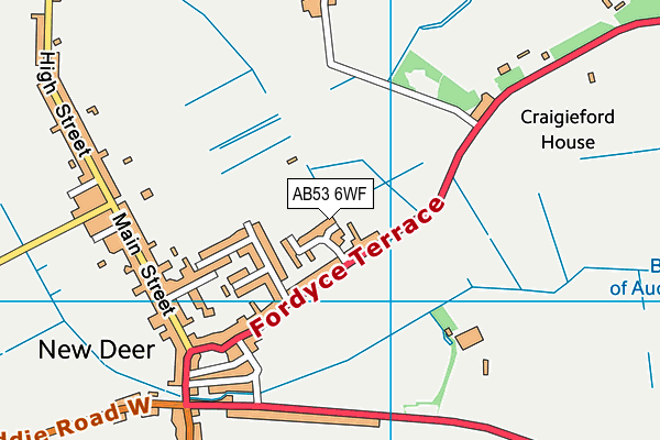 AB53 6WF map - OS VectorMap District (Ordnance Survey)