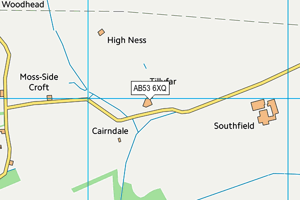 AB53 6XQ map - OS VectorMap District (Ordnance Survey)