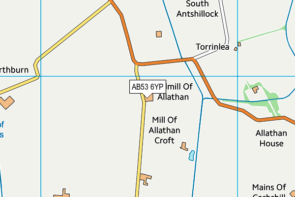 AB53 6YP map - OS VectorMap District (Ordnance Survey) AB53 6YP map - OS VectorMap District (Ordnance Survey)