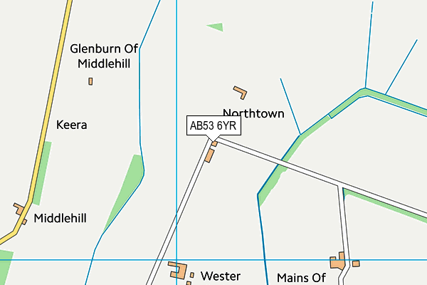 AB53 6YR map - OS VectorMap District (Ordnance Survey) AB53 6YR map - OS VectorMap District (Ordnance Survey)