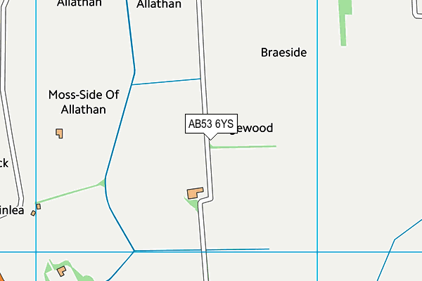 AB53 6YS map - OS VectorMap District (Ordnance Survey) AB53 6YS map - OS VectorMap District (Ordnance Survey)