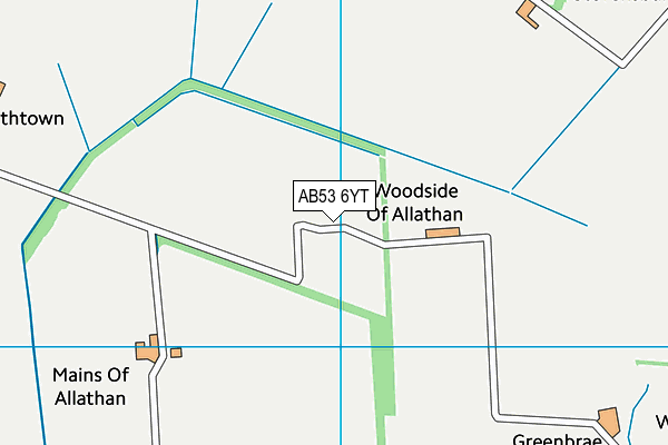 AB53 6YT map - OS VectorMap District (Ordnance Survey) AB53 6YT map - OS VectorMap District (Ordnance Survey)
