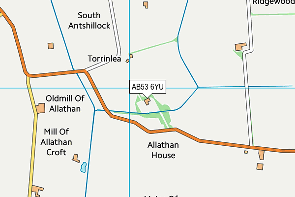 AB53 6YU map - OS VectorMap District (Ordnance Survey) AB53 6YU map - OS VectorMap District (Ordnance Survey)