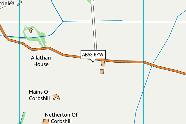 AB53 6YW map - OS VectorMap District (Ordnance Survey) AB53 6YW map - OS VectorMap District (Ordnance Survey)