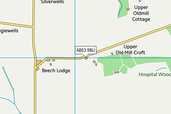 AB53 8BU map - OS VectorMap District (Ordnance Survey) AB53 8BU map - OS VectorMap District (Ordnance Survey)