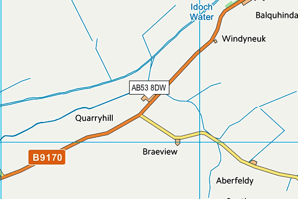 AB53 8DW map - OS VectorMap District (Ordnance Survey) AB53 8DW map - OS VectorMap District (Ordnance Survey)