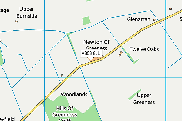 AB53 8JL map - OS VectorMap District (Ordnance Survey) AB53 8JL map - OS VectorMap District (Ordnance Survey)
