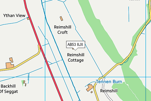 AB53 8JX map - OS VectorMap District (Ordnance Survey) AB53 8JX map - OS VectorMap District (Ordnance Survey)